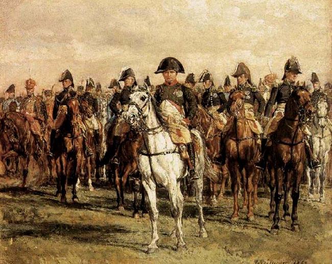 Jean-Louis-Ernest Meissonier Napoleon and his Staff china oil painting image